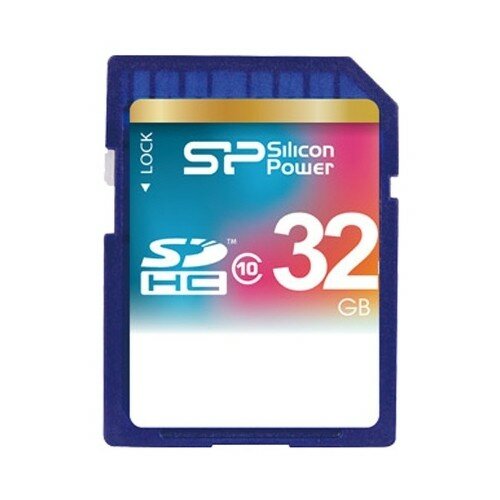 Флеш карта SDHC 32Gb Class10 Silicon Power SP032GBSDH010V10 w/o adapter SP032GBSDH010V10