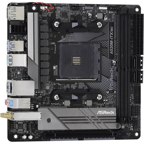 Материнская плата Asrock A520M-ITX/AC (AM4, Mini-ITX)