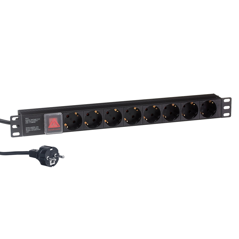 Блок розеток ExeGate ServerPro PDU-19H805 Al-8S-EU3CU-SW