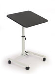 Складной стол для ноутбука на колесиках с регулировкой высоты и угла наклона «Твист-2» черный, белый - изображение