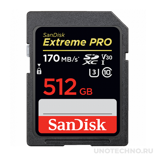 Карта памяти SanDisk SDXC Extreme Pro 512Gb (SDSDXXY-512G-GN4IN)