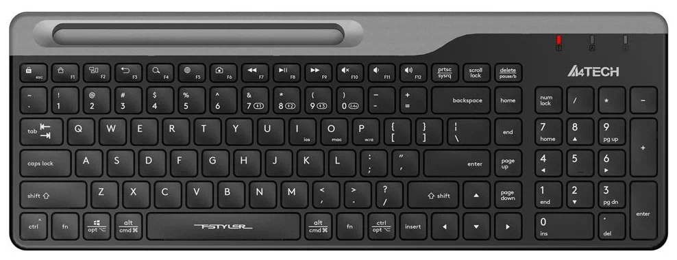 Клавиатура A4Tech Fstyler FK25, черный/серый
