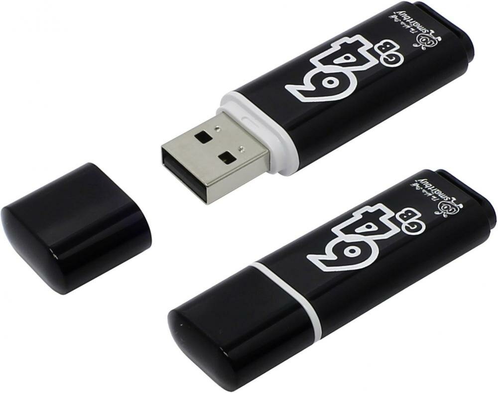 Smartbuy Glossy series 64GB USB 2.0 (черный)