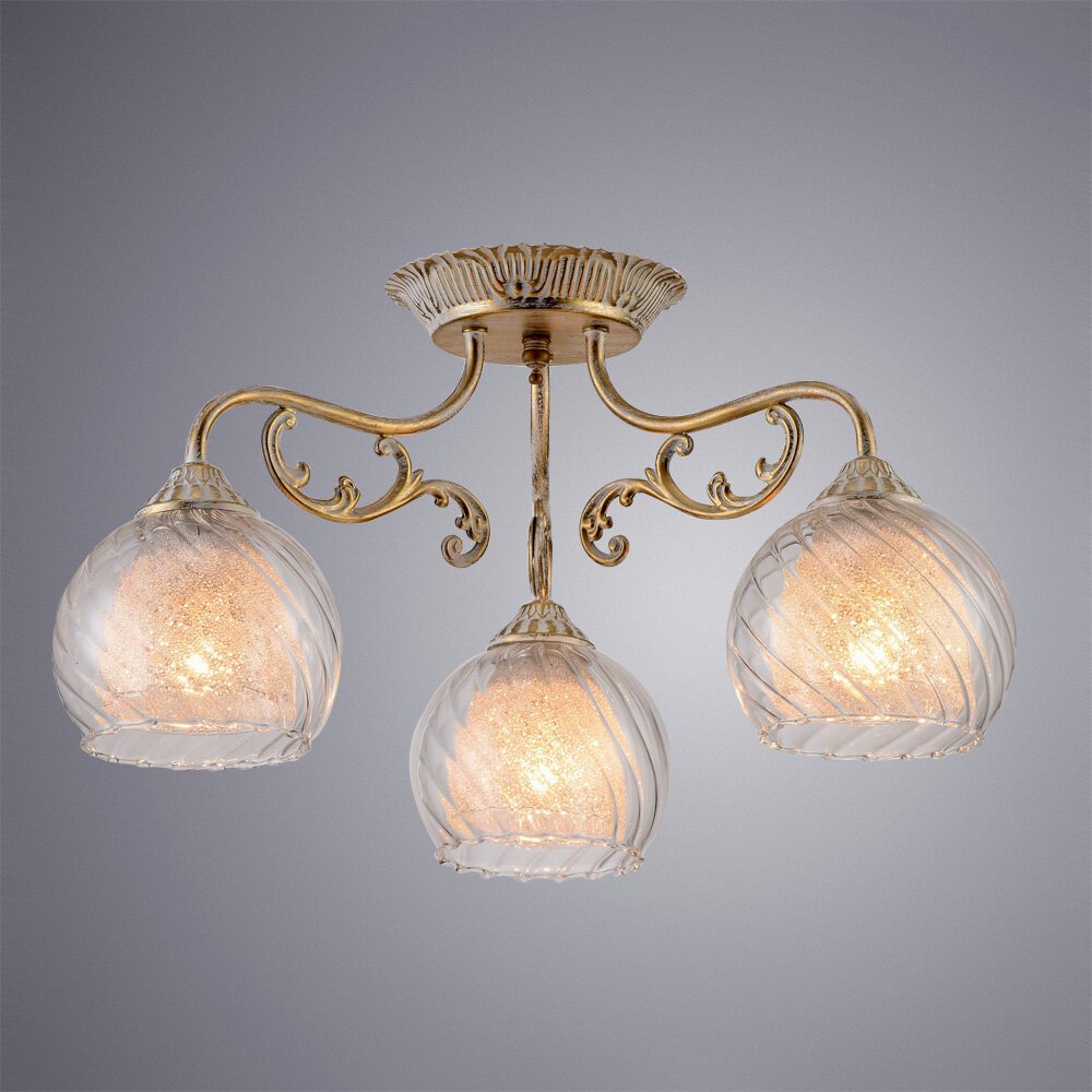 Потолочная люстра Arte Lamp Charlotte A7062PL-3WG, Золото, E27