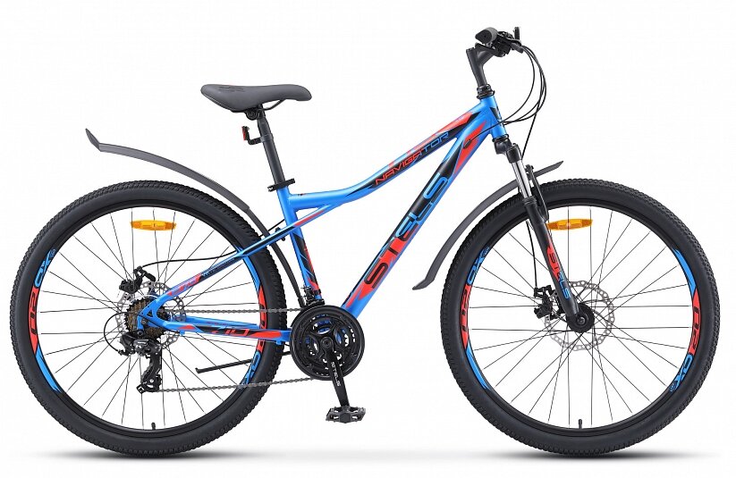 Горный (MTB) велосипед STELS Navigator 710 MD 27.5 V020 (2020) рама 16" Синий/чёрный/красный