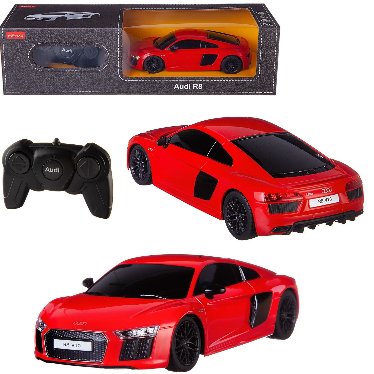 RASTAR Машина р/у 1:24 AUDI R8 2015 Version Цвет Красный