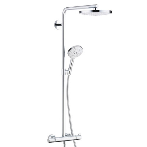 Душевая система Hansgrohe Raindance Select S 240 2 jet Showerpipe хром/белый 27129400