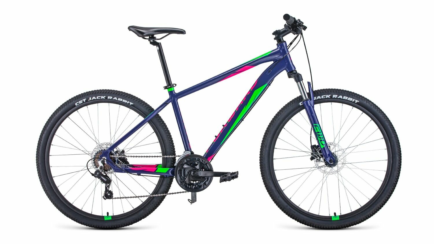 Горный велосипед Forward Apache 27.5 3.0 Disc, год 2021, ростовка 19, цвет Фиолетовый-Зеленый