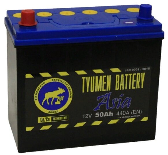 Аккумулятор автомобильный TYUMEN BATTERY ASIA 50 А/ч 440 A прям. пол. Азия авто (236x128x223)