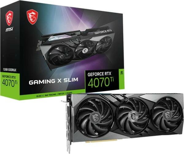 Видеокарта MSI nVidia GeForce RTX 4070 Ti GAMING X SLIM PCI-E 12288Mb GDDR6X 192 Bit Retail