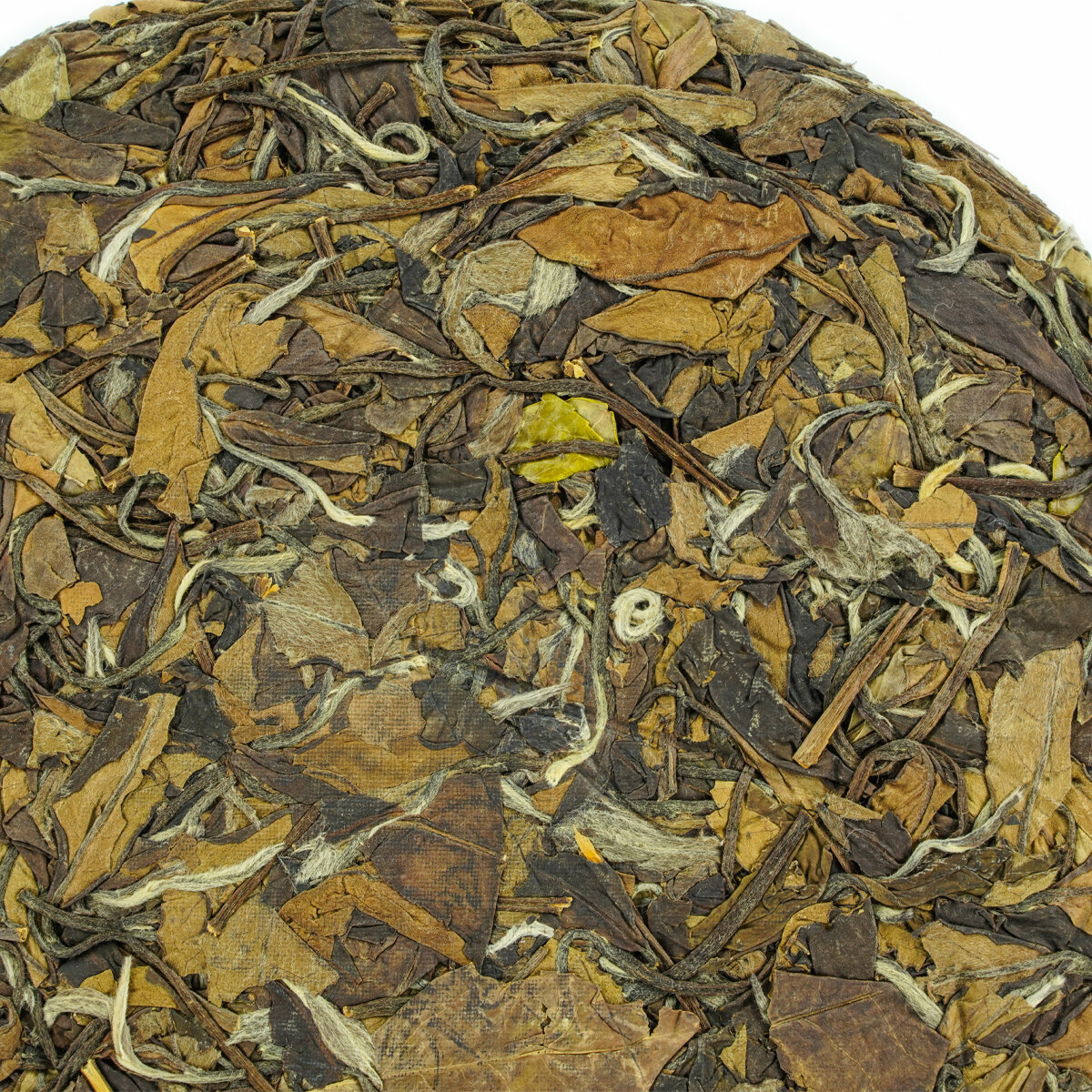 Прессованный Белый чай 2008 г. "Фудин Лао Бай Ча" блин 357 г (150 гр) - фотография № 3