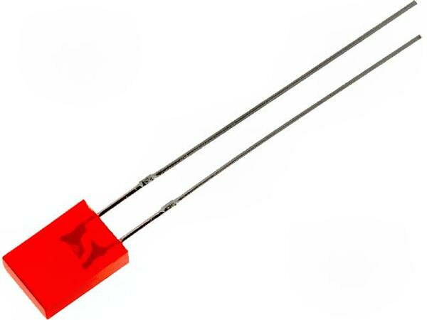 Светодиод KINGBRIGHT L-113SRDT LED прямоугольная 5x2мм красный 40-80мкд 110° 20мА 185-25В 1шт