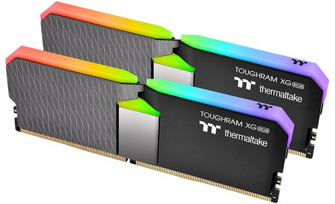 Оперативная память 16Gb DDR4 3600MHz Thermaltake TOUGHRAM XG RGB (R016D408GX2-3600C18A) (2x8Gb KIT) 16 Гб, 2 модуля DDR4, 28800 Мб/с, CL18-19-19-39, 1.35 В, XMP профиль, радиатор, подсветка