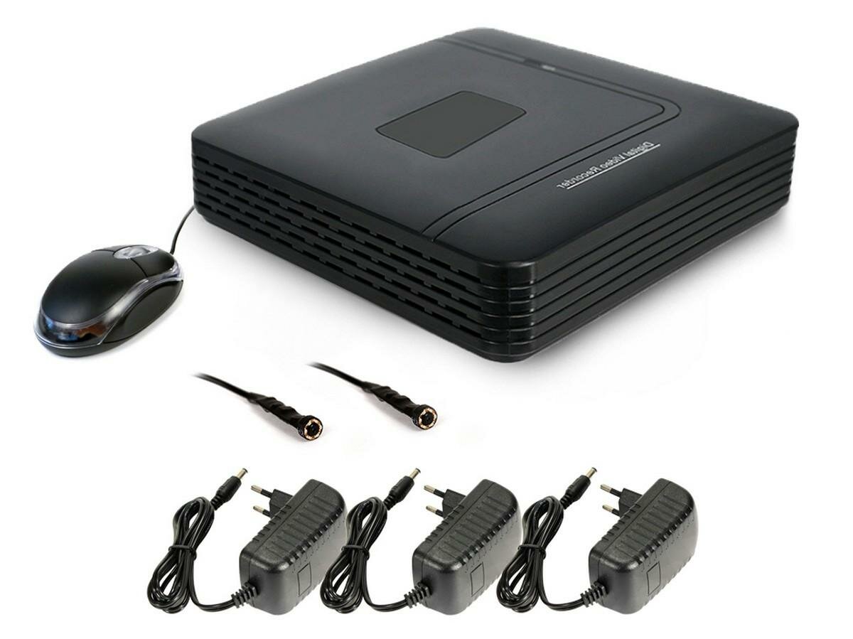 Комплект видеонаблюдения для квартиры - 2 мини HD камеры: SKY-2604-5M + KDM-5405B (I30049KO) - система охранного видеонаблюдения