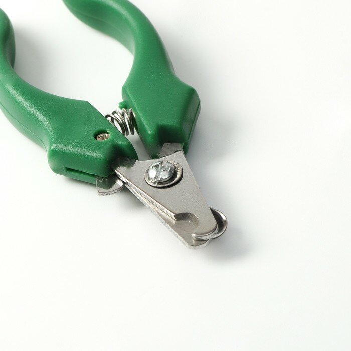 Когтерез боковой малый с фигурными ручками, отверстие 9 мм, зелёный - фотография № 2