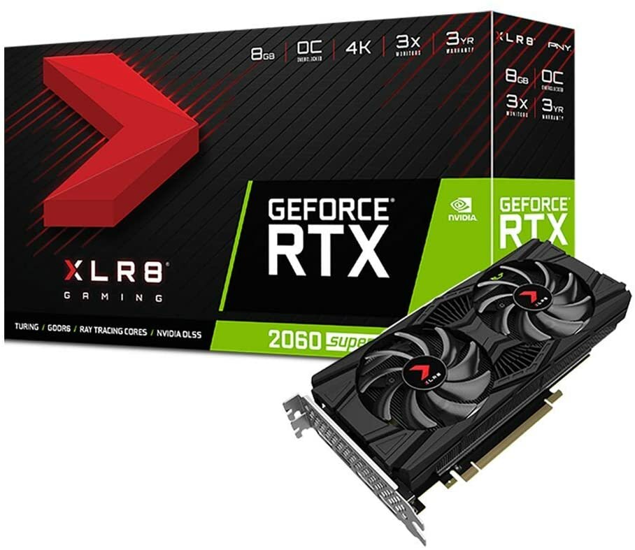 Видеокарта PNY GeForce RTX 2060 Super XLR8 DF Gaming OC (VCG20608SDFMPB-O)