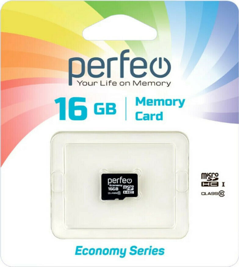 Карта памяти Карта памяти Perfeo microSD 16GB High-Capacity (Class 10) w/o Adapter economy series