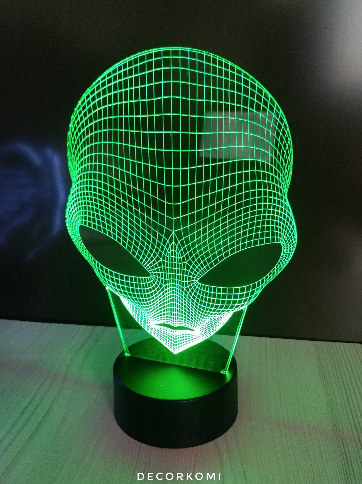 3D LED Светильник ДекорКоми "Лампа-голограмма" с индивидуальным изображением (№1)