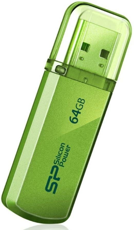 Флешка USB 64GB Silicon Power Helios 101 SP064GBUF2101V1N зеленый