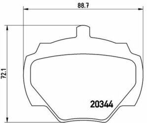 Колодки тормозные задние Land Rover Defender/Defender Cabrio/Defender Station Wagon 70>16 BREMBO P44001