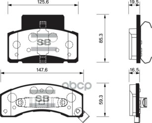 Колодки Тормозные Кадилак/Cadillac Escalade 98-06/Шевроле/Шевролет/Chevrolet Tahoe 94-96 Передние Sangsin brake арт. SP1318