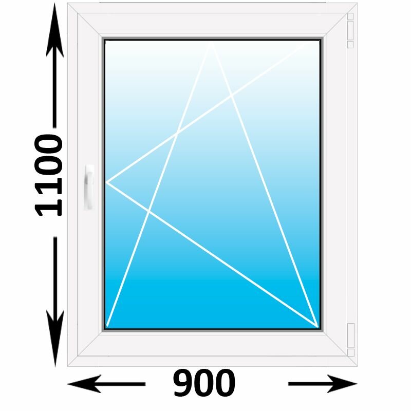 Пластиковое окно Melke одностворчатое 900x1100 (ширина Х высота) (900Х1100)