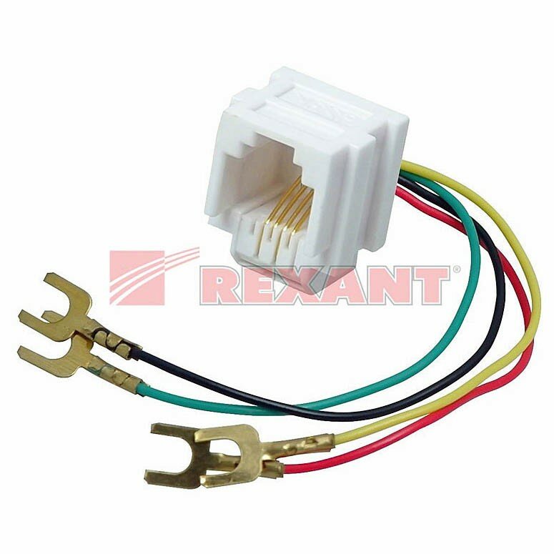 фото Гнездо 4-Р 4-С пластик 623 Кс проводами 82мм Rexant