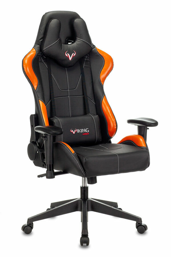 Кресло игровое Zombie Viking 5 Aero черный/оранжевый искусственная кожа с подголов. крестовина пласт