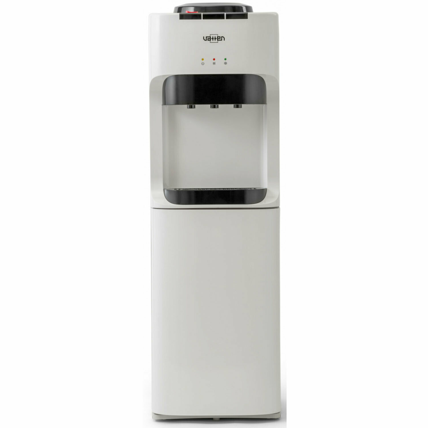 Кулер для воды VATTEN V45WKB, напольный, нагрев/охлаждение компрессорное, 3 крана, холодильник, белый - фотография № 1
