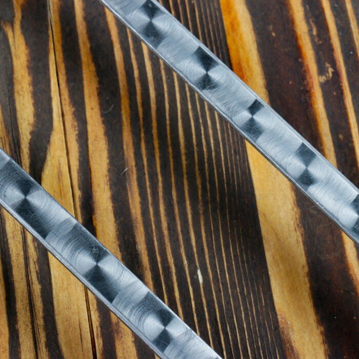 Двойной вилка-шампур с деревянной ручкой, 50 см - фотография № 2