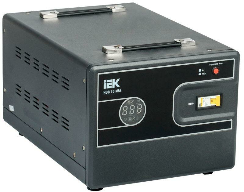 Стабилизатор напряжения 1ф 10кВА HUB переносной IEK IVS21-1-010-13 rs-IVS21-1-010-13