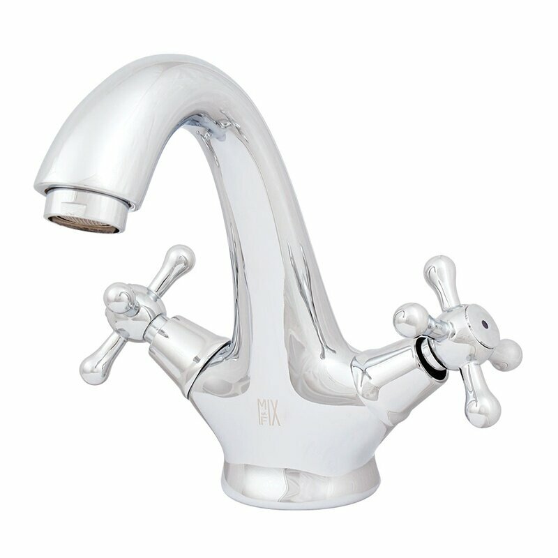 фото Микс ЭНД фикс 7403 Смеситель для умывальника Соффрон двуручный