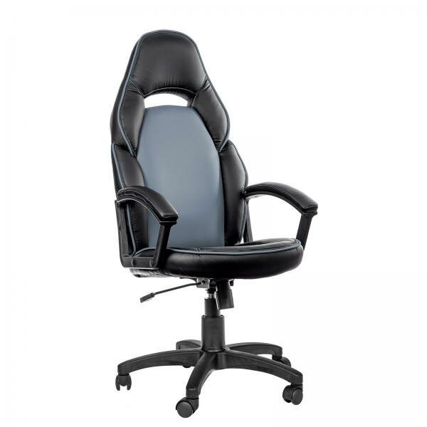 Компьютерное кресло / Игровое кресло / Геймерское кресло Racer черный/серый на колесиках