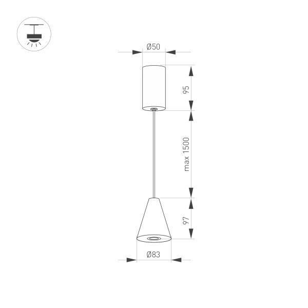 Arlight Подвесной светодиодный светильник Arlight SP-Elementa-Cone-R83-9W Day4000 032770