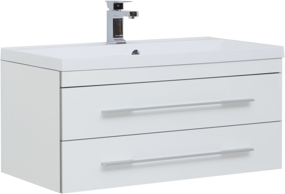 фото Тумба с раковиной Aquanet Верона 90 подвесная