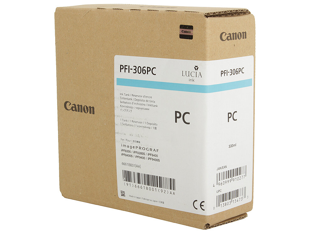 Картридж Canon PFI-306 PC для iPF8300S 8400 9400S 9400 фото голубой