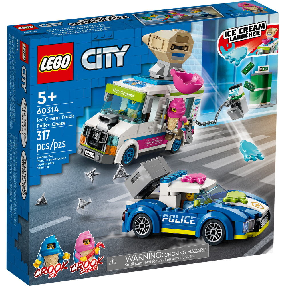 Lego Конструктор LEGO City 60314 Полицейская погоня на грузовике с мороженым