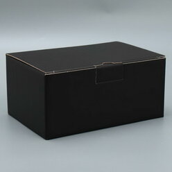 Коробка-пенал, упаковка подарочная, "Черный", 22 x 15 x 10 см