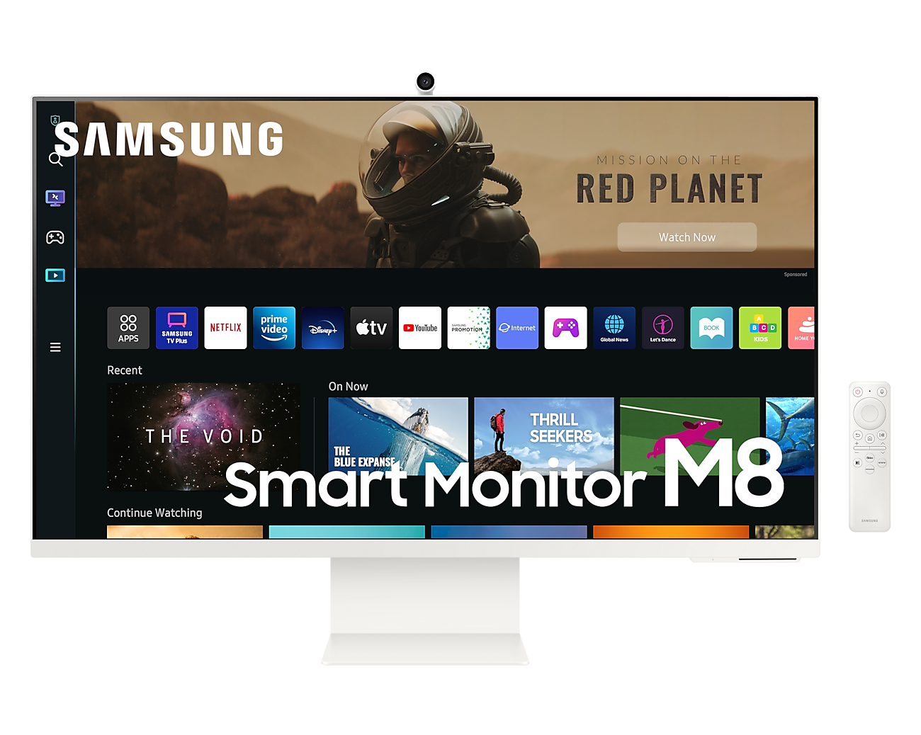 Монитор 32" Samsung М8 S32BM801UI белый VA LED 4ms 16:9 HDMI матовая HAS Pivot 250cd 178 гр/178 гр 3840x2160 FHD 6.1 кг