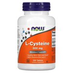 Now Foods Аминокислота Now Foods L-Cysteine L-цистеин, 500 мг, 100 таблеток - изображение