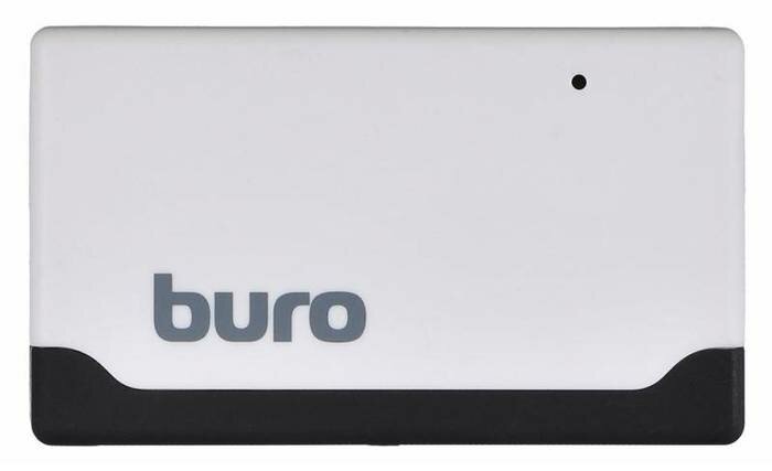 Картридер внешний Buro BU-CR-2102, USB2.0, белый/черный