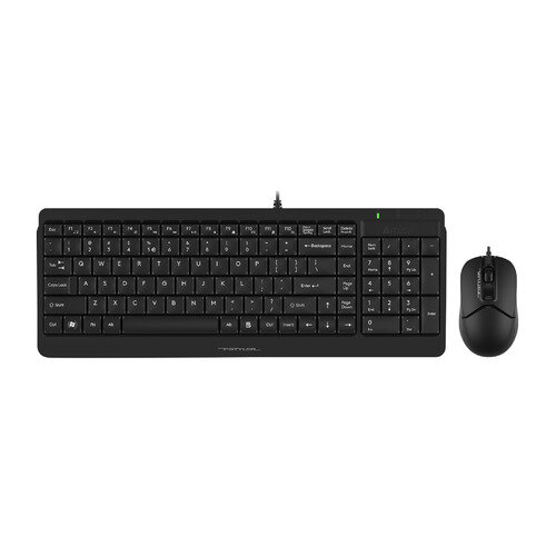 Комплект (клавиатура+мышь) A4TECH Fstyler F1512, USB, проводной, черный [f1512 black]