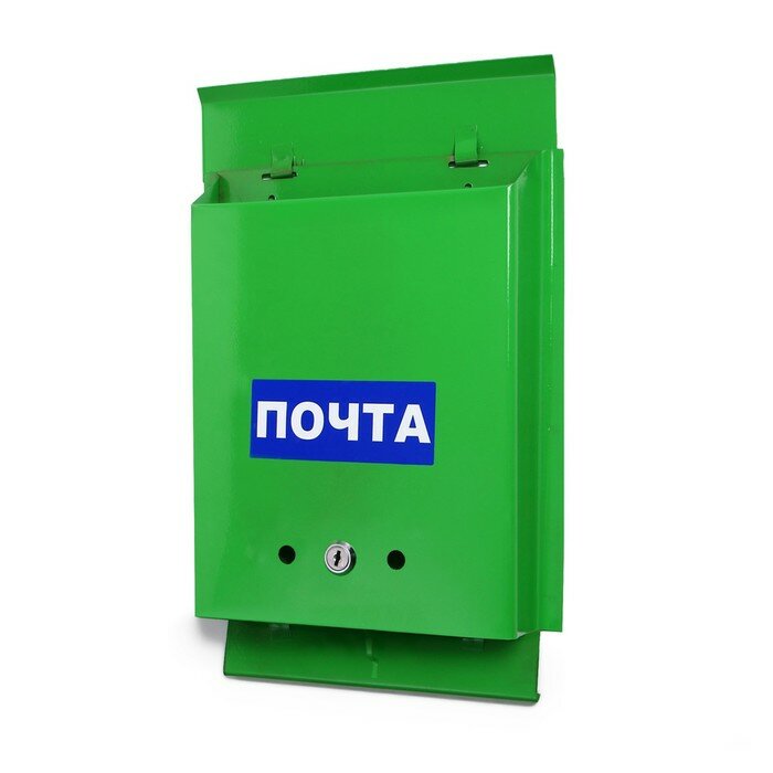 Ящик почтовый с замком, вертикальный, «Почта», зелёный - фотография № 3
