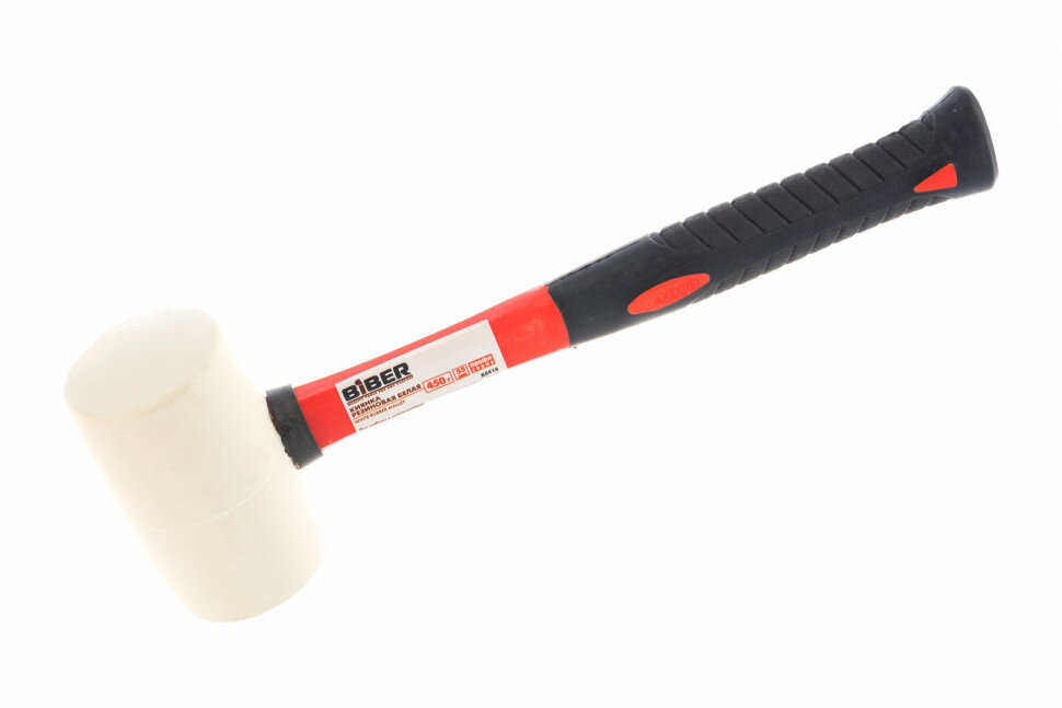 Киянка (белая, с фибергласовой ручкой 50 мм) Biber 85416 тов-157933