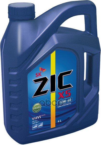 Zic Масло Моторное Zic X5 Diesel 10w40 Полусинтетическое 4 Л 162660