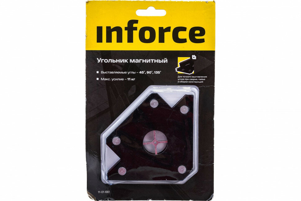 Угольник магнитный 45/90/135 градусов, 11 кг Inforce 11-01-661