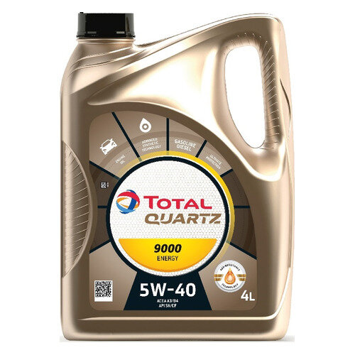 Моторное масло TOTAL Quartz 9000 Energy, 5W-40, 4л, синтетическое [10970501]