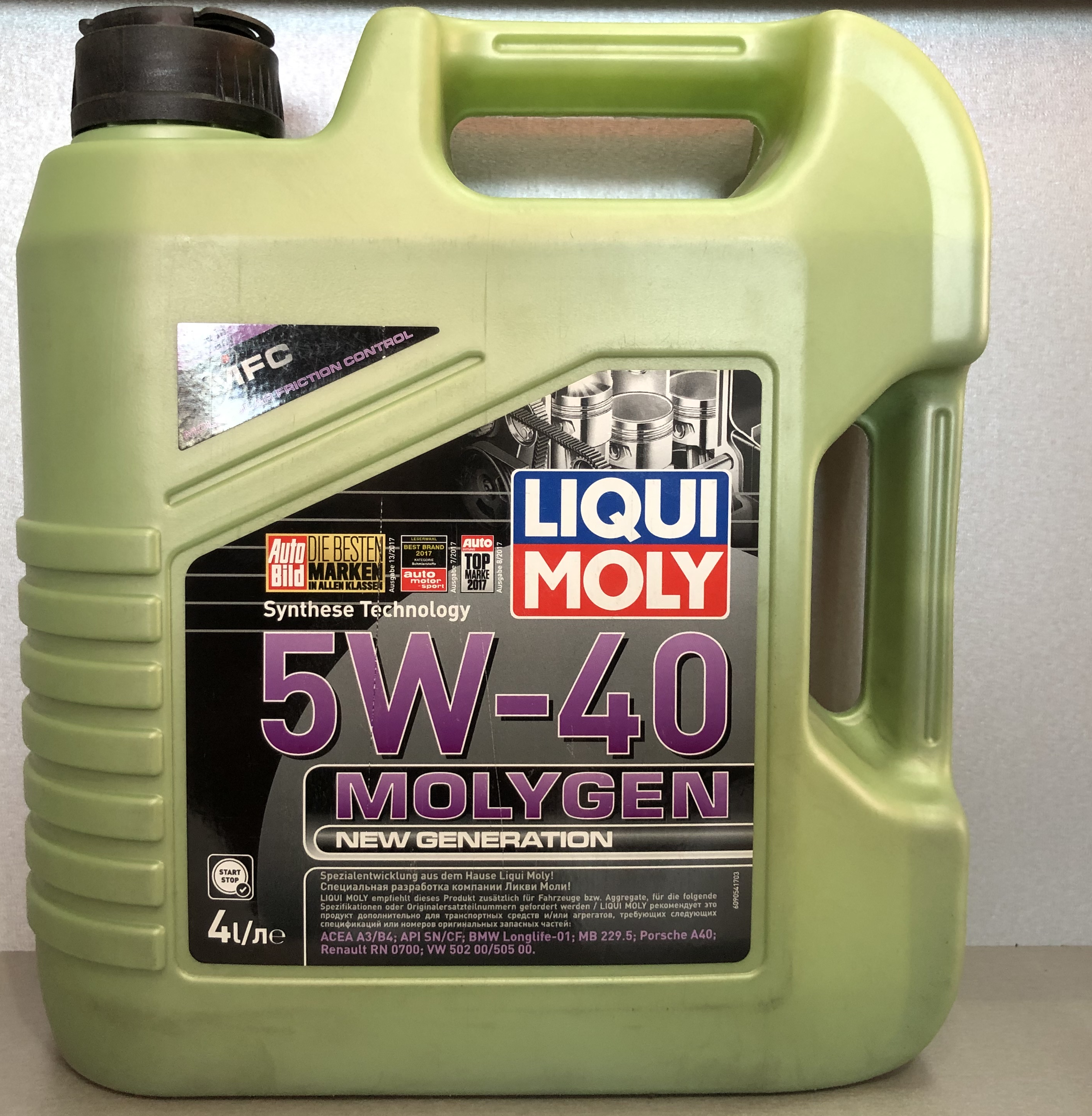   Liqui Moly Molygen New Generation 5W-40 4 . API SN/CF