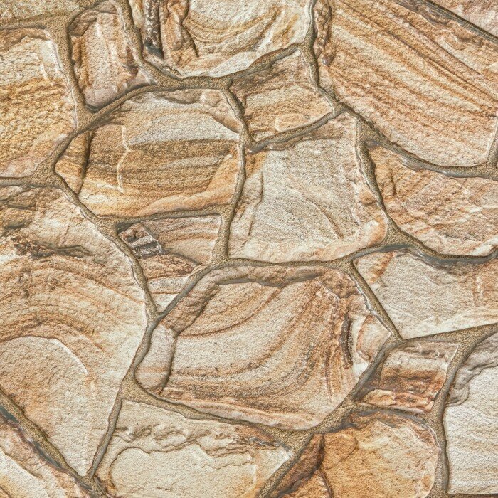 Панель ПВХ Камни, Песчаник коричневый, 980х480мм. - фотография № 2