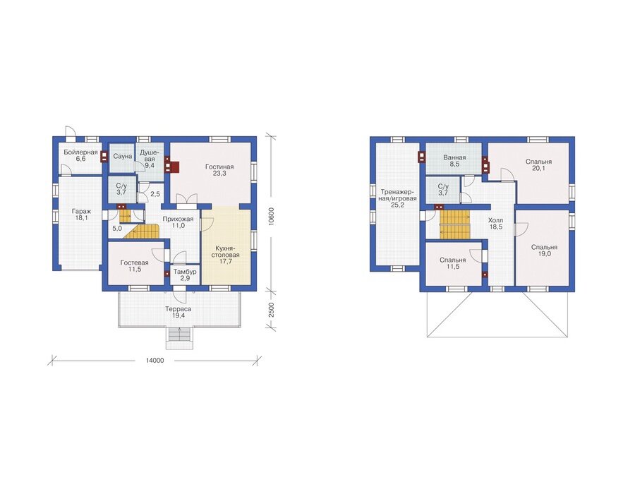 Проект дома Plans-55-09 (218 кв.м, газобетон 400мм) - фотография № 3